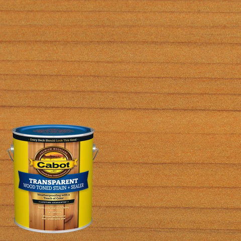 Cabot Wood Toned Low VOC Transparent Cedar Oil-Based Alkyd Deck and Siding Stain 1 gal (Pack of 4)