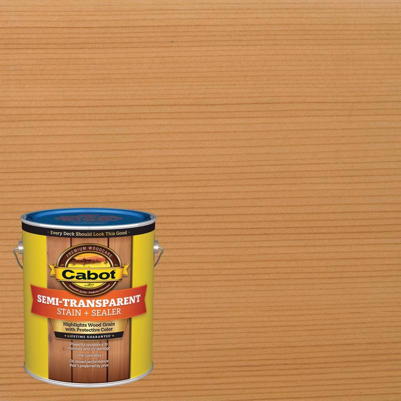 Cabot Semi-Transparent Low VOC Semi-Transparent New Cedar Oil-Based Alkyd Stain and Sealer 1 gal (Pack of 4)