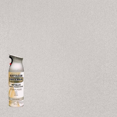 Rust-Oleum Universal Metallic Satin Nickel Metallic Spray Paint 11 oz (Pack of 6)