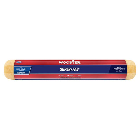 Wooster Super/Fab Fabric 18 in. W X 1/2 in. Regular Paint Roller Cover 1 pk (Pack of 6)