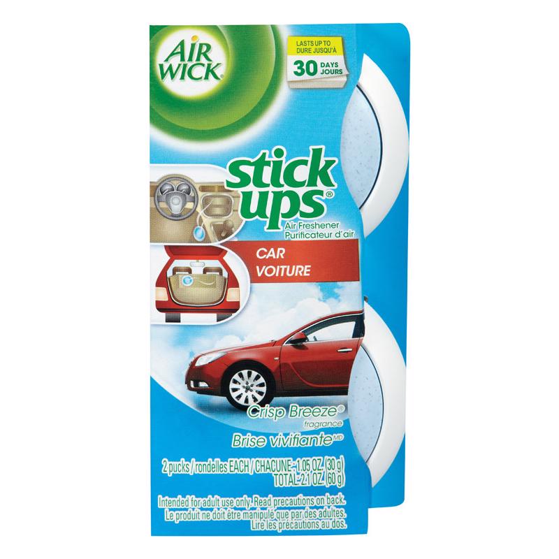 Air Wick Stick Ups Crisp Breeze Scent Air Freshener 2 oz Solid (Pack of 12)