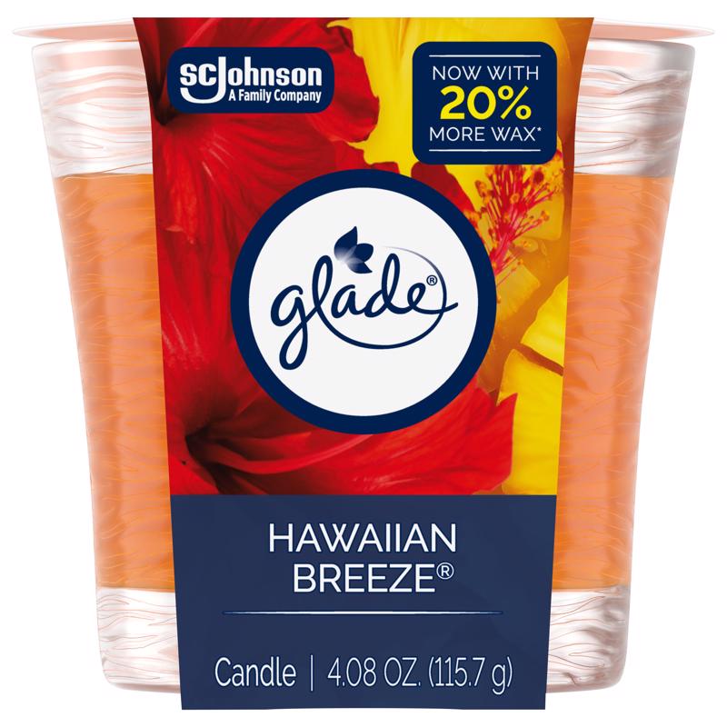 Glade Orange Hawaiian Breeze Scent Jar Air Freshener Candle 3.4 oz (Pack of 6)