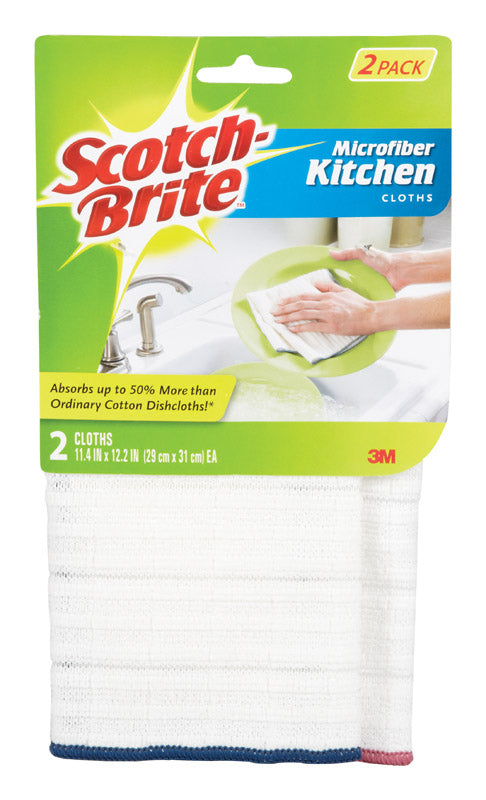 Scotch-Brite Microfiber Cleaning Cloth 12.2 in. W X 11.4 in. L 2 pk (Pack of 12)