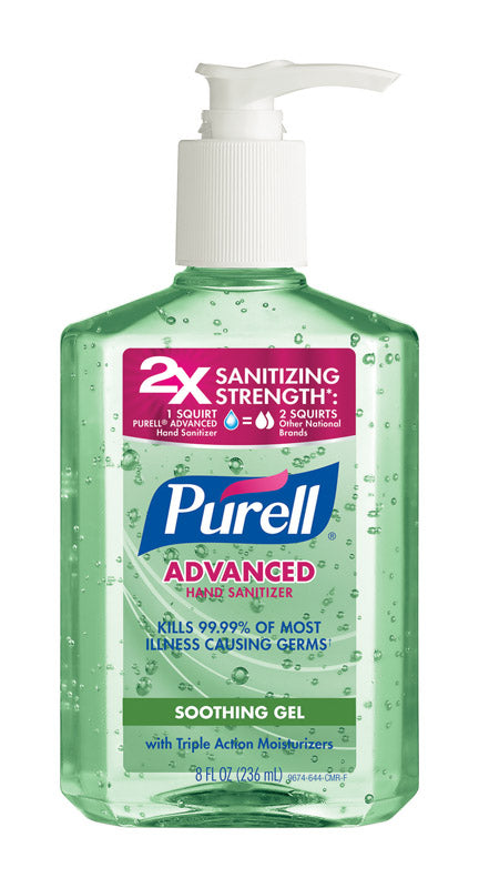 Purell Aloe Scent Gel Advanced Hand Sanitizer 8 oz (Pack of 12)