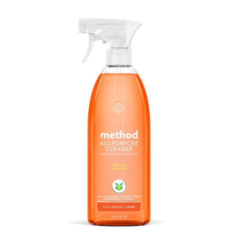 Method Clementine Scent All Purpose Cleaner Liquid 28 oz (Pack of 8)
