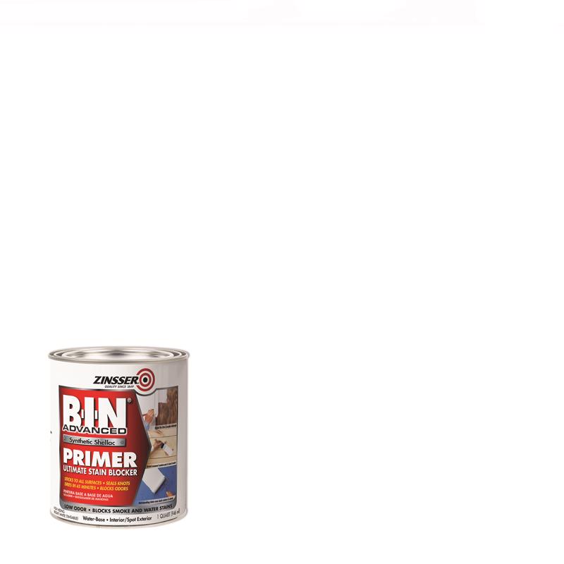 Zinsser B-I-N Advanced White Shellac-Based Acrylic Primer and Sealer 1 qt (Pack of 4)