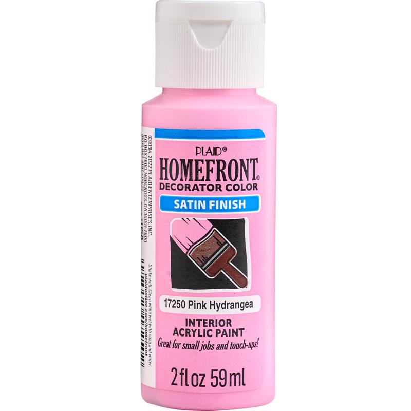 Homefront Satin Pink Hydrangea Hobby Paint 2 oz (Pack of 3)
