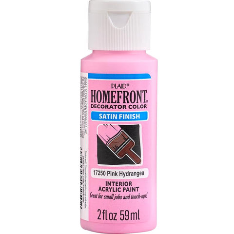 Homefront Satin Pink Hydrangea Hobby Paint 2 oz (Pack of 3)