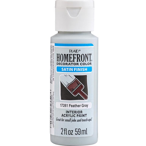 Homefront Satin Feather Gray Hobby Paint 2 oz (Pack of 3)