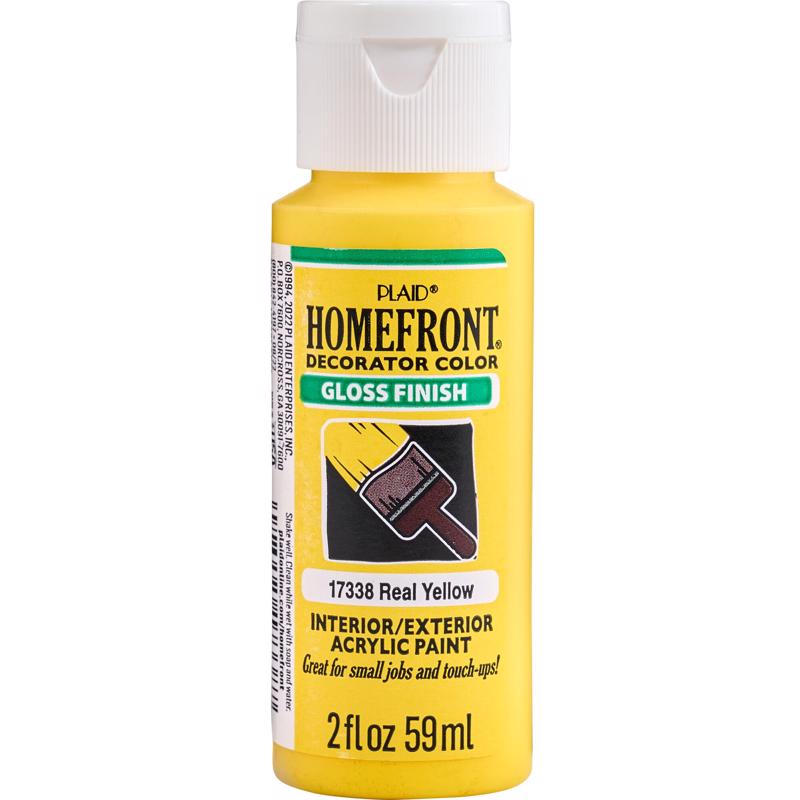 Homefront Gloss Real Yellow Hobby Paint 2 oz (Pack of 3)