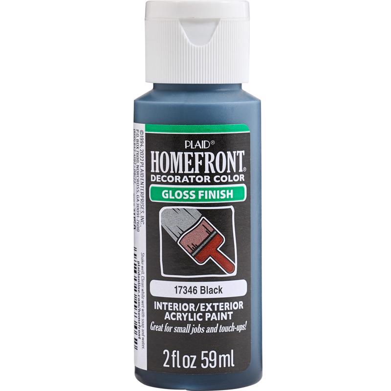 Homefront Gloss Black Hobby Paint 2 oz (Pack of 3)