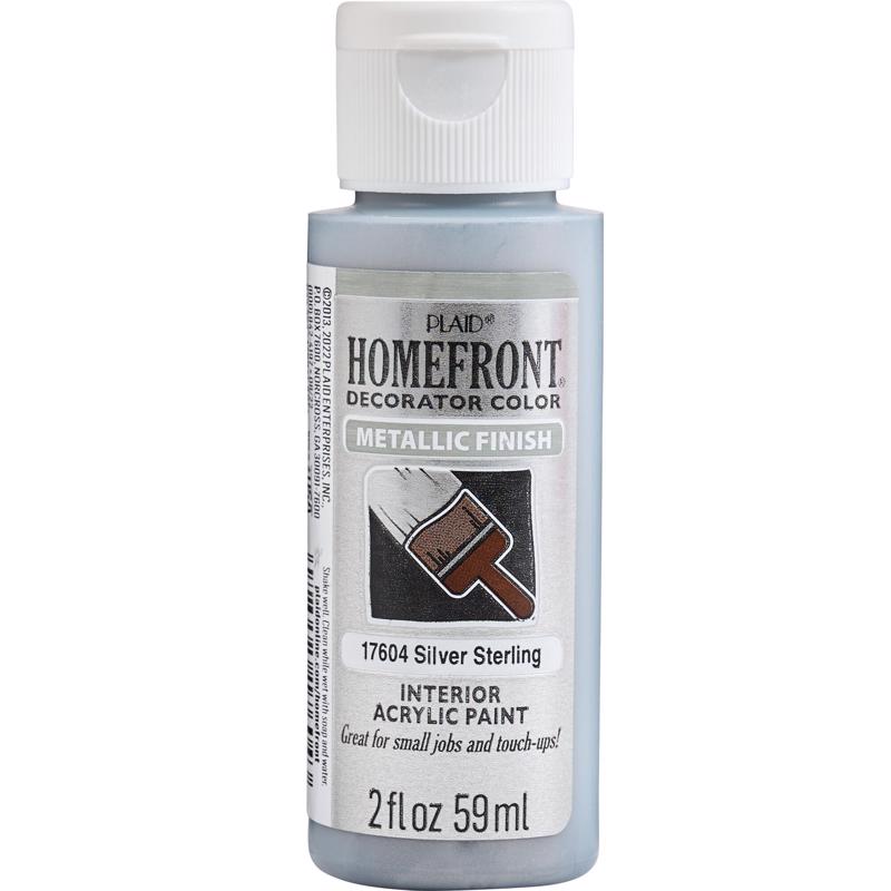 Homefront Metallic Silver Sterling Hobby Paint 2 oz (Pack of 3)