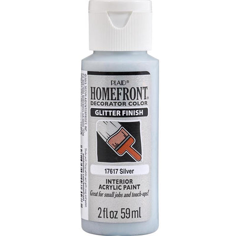 Homefront Glitter Silver Hobby Paint 2 oz (Pack of 3)