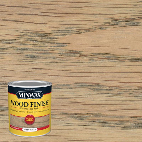 Minwax Wood Finish Semi-Transparent Classic Gray Oil-Based Penetrating Wood Stain 1 qt (Pack of 4)