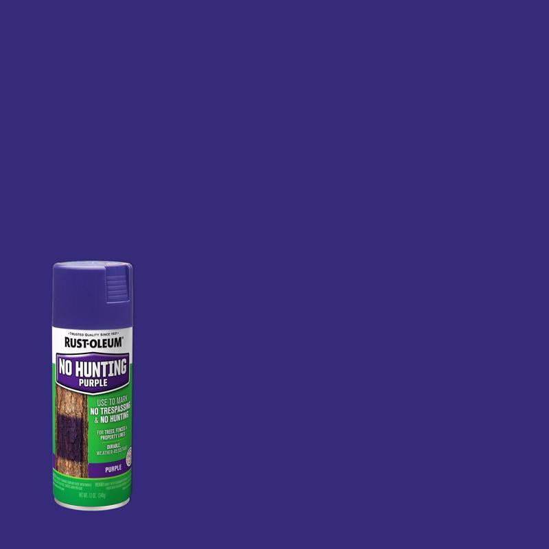 Rust-Oleum Gloss No Hunting Purple Spray Paint 12 oz (Pack of 6)