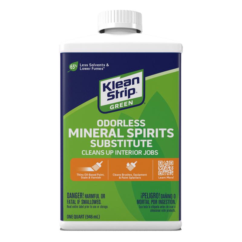 Klean Strip Green Mineral Spirits Oil-Based Thinner 32 oz (Pack of 4)