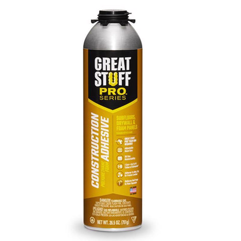 Great Stuff Pro Series High Strength Polyurethane Ivory Industrial Grade Adhesive 26.5 oz (Pack of 12)
