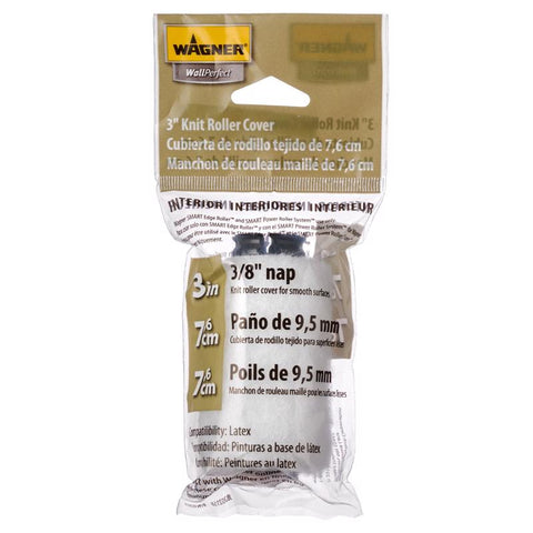 Wagner Smart Edge Polyester 3 in. W X 3/8 in. Paint Roller Cover 1 pk