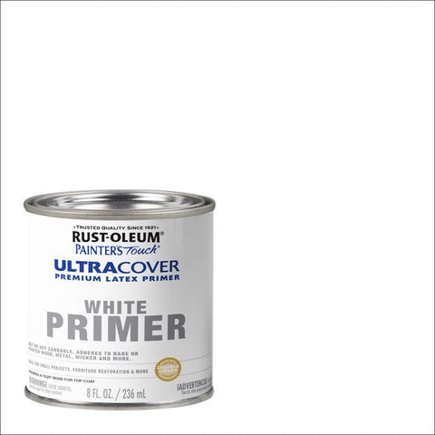 Rust-Oleum Ultra Cover Flat White Paint Exterior and Interior 0.5 oz (Pack of 6)