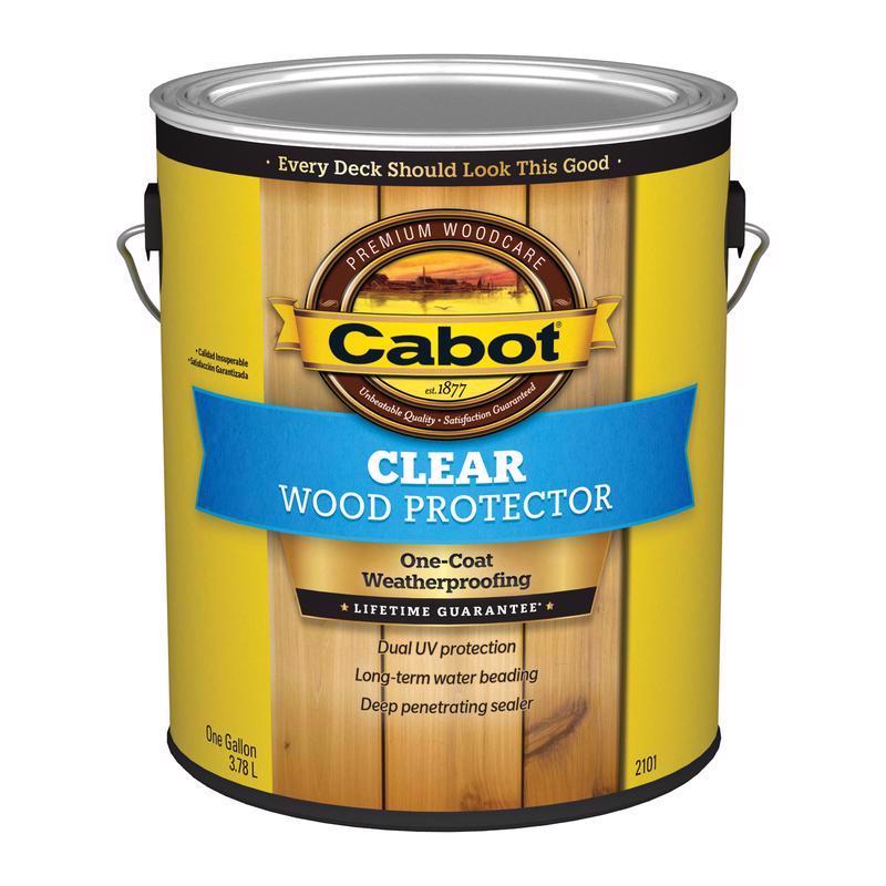 Cabot Clear Wood Protector Transparent Clear Water-Based Latex Wood Protector 1 gal (Pack of 4)