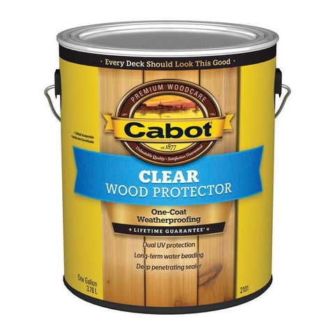 Cabot Clear Wood Protector Transparent Clear Water-Based Latex Wood Protector 1 gal (Pack of 4)