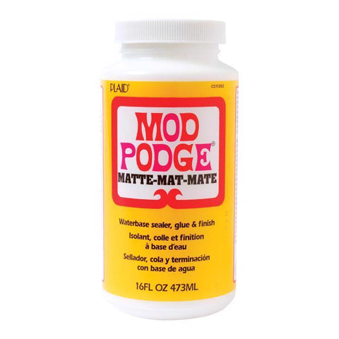 Plaid Mod Podge High Strength Glue White Matte Adhesive Kit 16 oz (Pack of 12)