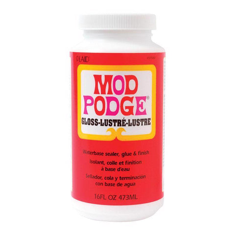 Plaid Mod Podge High Strength Glue White Gloss Adhesive Kit 16 oz (Pack of 12)