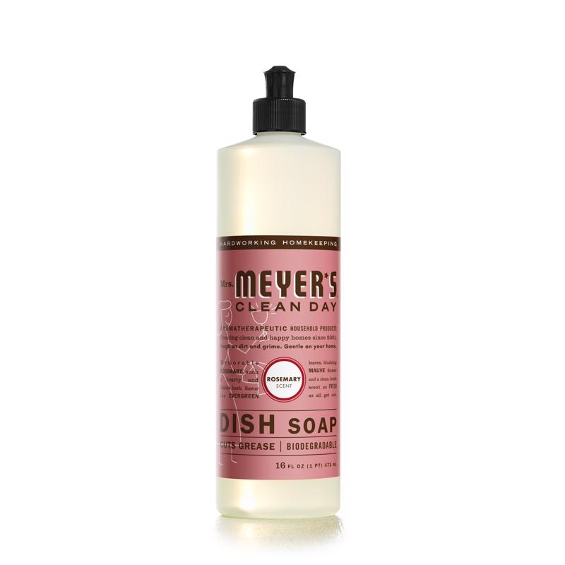 Mrs. Meyer's Clean Day Rosemary Scent Liquid Dish Soap 16 oz 1 pk (Pack of 6)