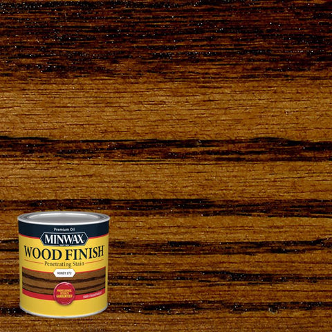 Minwax Wood Finish Semi-Transparent Honey Oil-Based Penetrating Wood Stain 1/2 pt