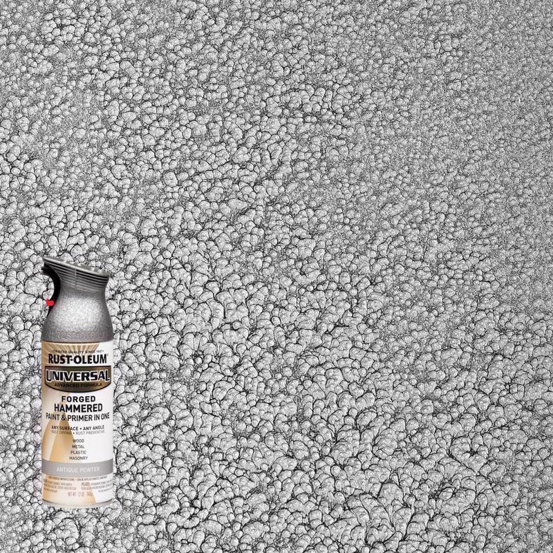 Rust-Oleum Universal Hammered Antique Pewter Spray Paint 12 oz (Pack of 6)
