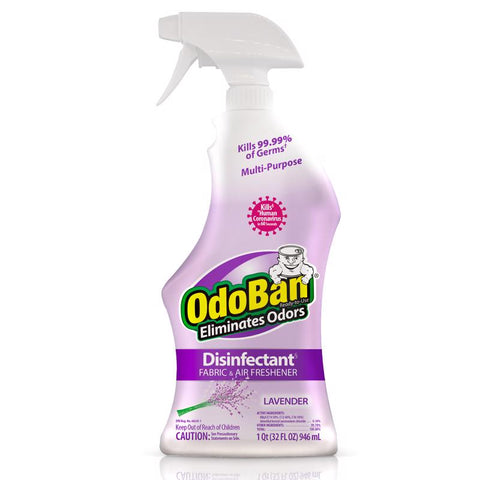 OdoBan Lavender Scent Disinfectant Fabric & Air Freshener 1 qt (Pack of 6)