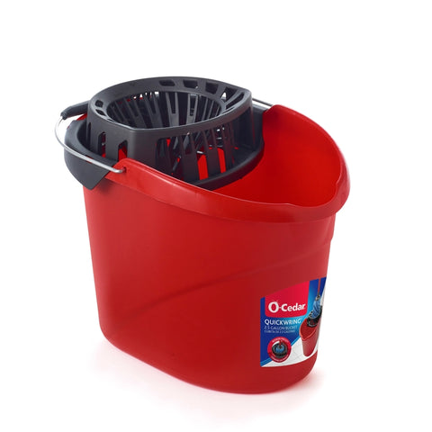 O-Cedar QuickWring 2.5 gal Wringer Bucket Red (Pack of 4)