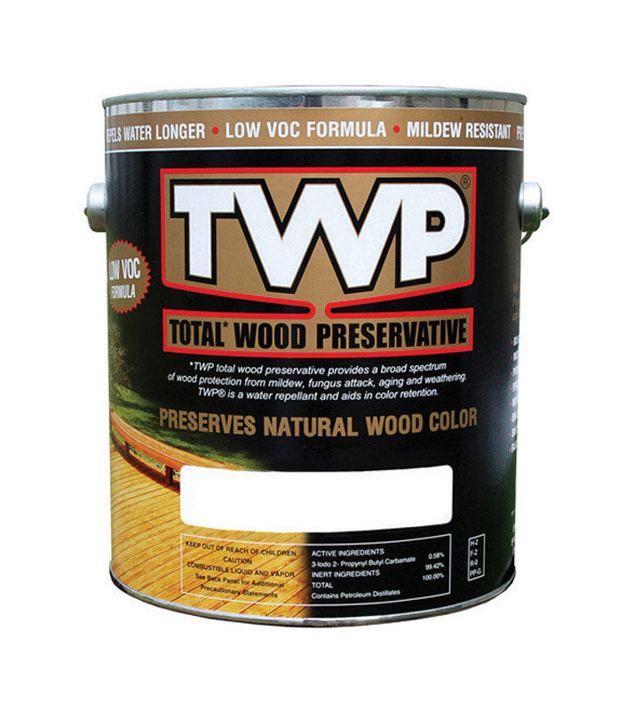 TWP 1500 Series Flat/Matte Pecan Semi-Transparent Oil-Based Wood Preservative 1 gal (Pack of 4)