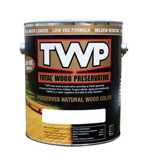 TWP 1500 Series Flat/Matte Pecan Semi-Transparent Oil-Based Wood Preservative 1 gal (Pack of 4)