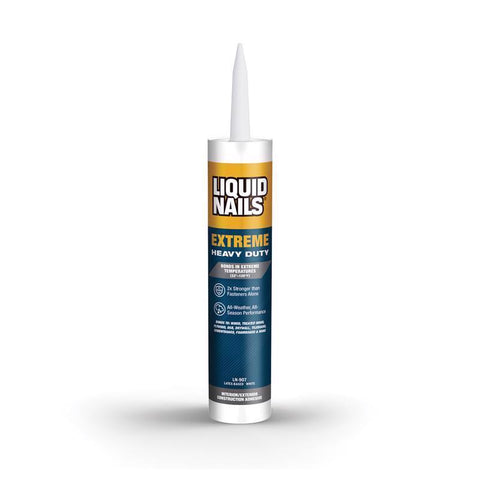 Liquid Nails Extreme Heavy Duty Acrylic Latex Construction Adhesive 10 oz (Pack of 12)
