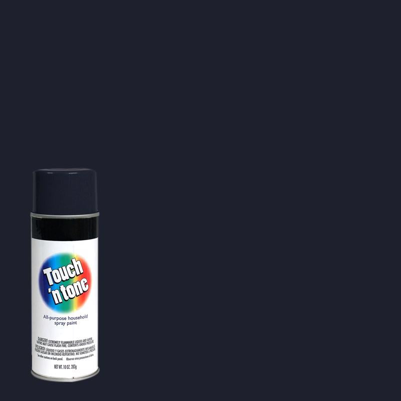 Rust-Oleum Touch n Tone Flat Black Spray Paint 10 oz (Pack of 6)