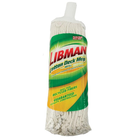 Libman 12.8 in. Deck Cotton Mop Refill 1 pk (Pack of 6)