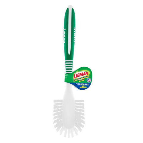 Libman 2.4 in. W Hard Bristle 8 in. Plastic/Rubber Handle Kitchen Brush (Pack of 6)