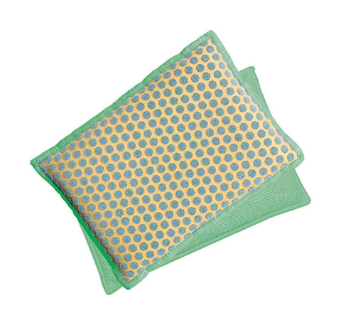 Libman Power Scrub Dots Medium Duty Sponge For Pots and Pans 6 in. L 2 pk (Pack of 6)