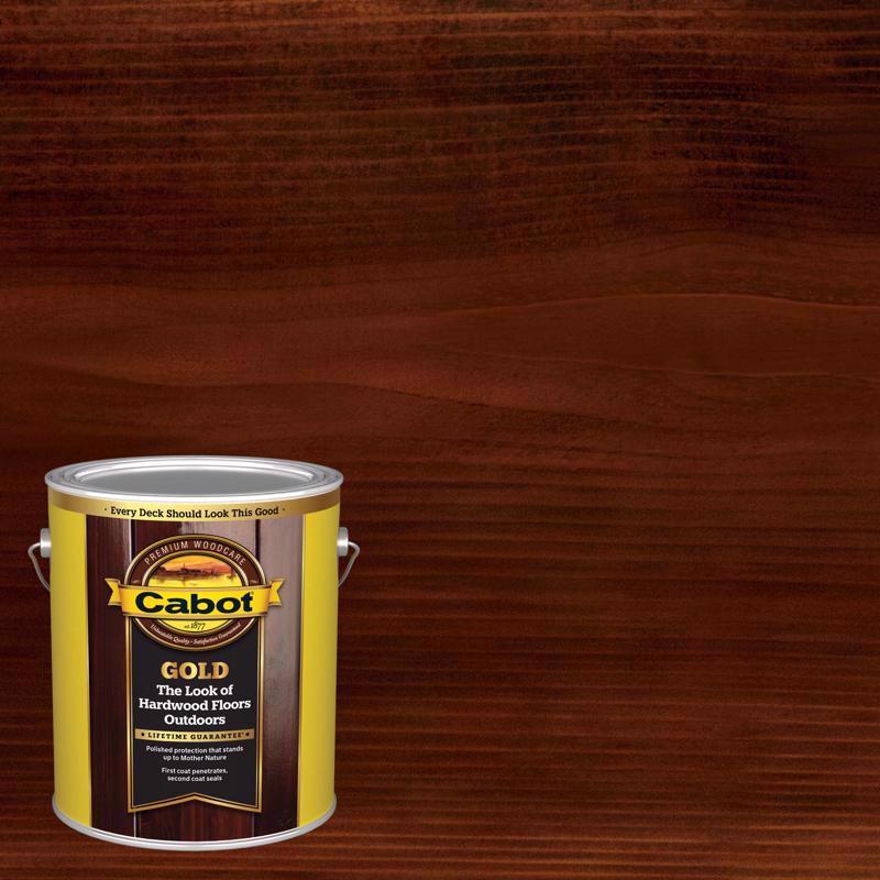 Cabot Gold Transparent Satin Moonlit Mahogany Oil-Based Alkyd Linseed Oil Wood Finish 1 gal (Pack of 4)