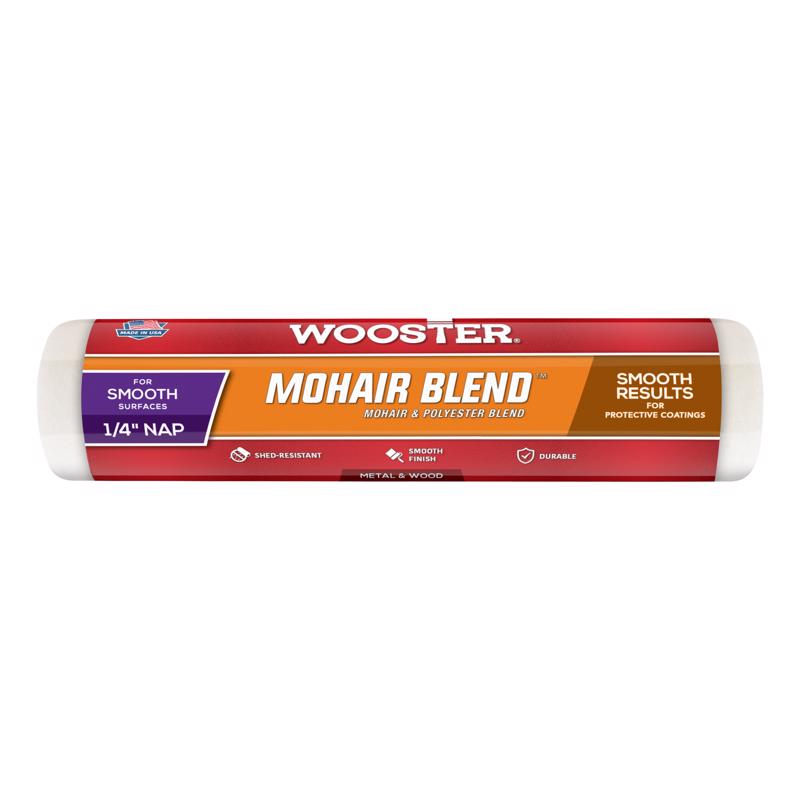 Wooster Mohair Blend 9 in. W X 1/4 in. Regular Paint Roller Cover 1 pk (Pack of 12)
