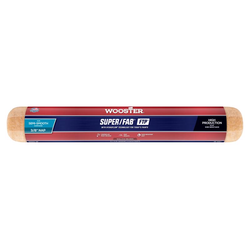 Wooster Super/Fab FTP Synthetic Blend 18 in. W X 3/8 in. Regular Paint Roller Cover 1 pk (Pack of 6)