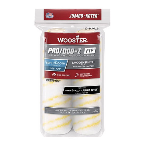 Wooster Pro/Doo-Z FTP Synthetic Blend 6-1/2 in. W X 3/8 in. Mini Paint Roller Cover 2 pk (Pack of 12)