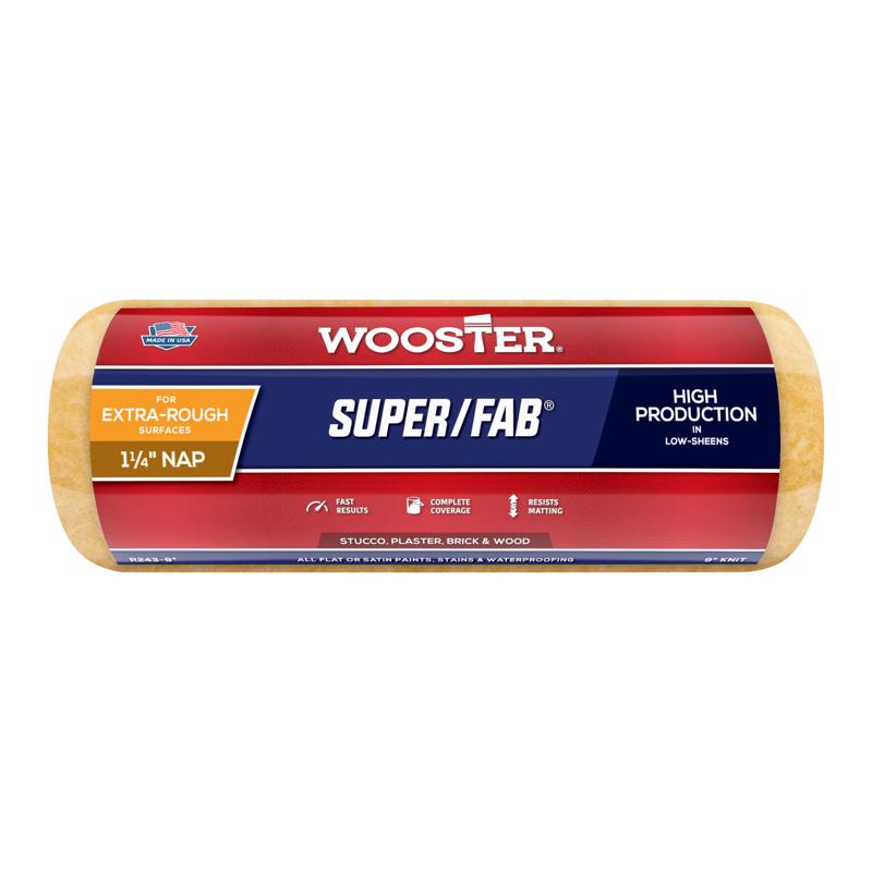 Funda de rodillo de pintura Wooster Super/Fab Knit de 7 pulg. de ancho x 1-1/4 pulg., pelo regular, 1 ud.
