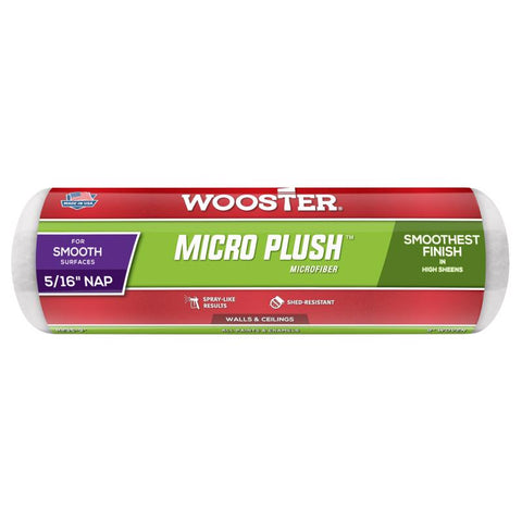 Wooster Micro Plush Microfiber 9 in. W X 5/16 in. Regular Paint Roller Cover 1 pk (Pack of 12)