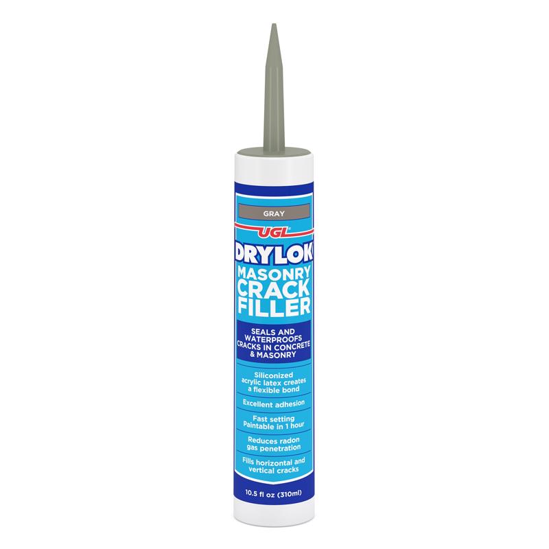 Drylok Gray Latex Masonry Crack Filler 10.5 oz (Pack of 10)