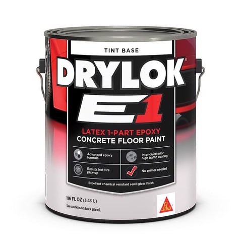 Drylok E1 Semi-Gloss Tint Base Latex-Based Acrylic Epoxy Blend Epoxy Floor Paint 1 gal (Pack of 2)