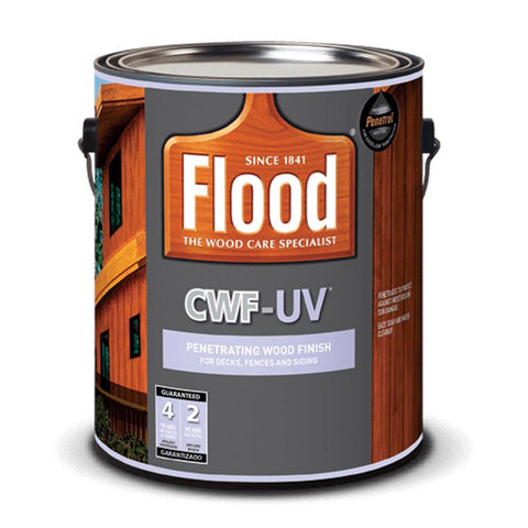 Flood CWF-UV Transparent Smooth Honey Gold Water-Based Acrylic/Oil Penetrating Wood Finish 1 gal (Pack of 4)