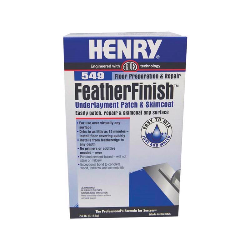 Henry 549 Feather Finish Gris, compuesto de nivelación y capa de acabado, 7 lb