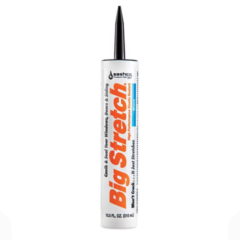 Sashco Big Stretch Black Elastomeric Acrylic Latex Door/Siding/ Window Caulk Sealant 10.5 oz (Pack of 12)